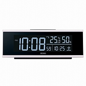 セイコー(SEIKO) 目覚まし時計 電波時計 デジタル コンセント式 カレンダー 温湿度計 DL307W
