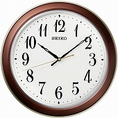 セイコー(SEIKO) 掛け時計 夜でも見える 自動点灯 茶メタリック KX261B