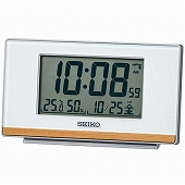 セイコー(SEIKO) 目覚まし時計 電波時計 デジタル 温度計 湿度計 カレンダー ライト スヌーズ SQ793W