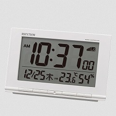 シチズン (CITIZEN) 置き時計 デジタル電波目覚まし時計 特大画面 前面名入れスペース ギフトにも最適 フィットウェーブD193