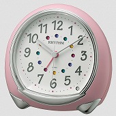 シチズン (CITIZEN) 置き時計 クオーツめざまし時計 電子音アラーム 文字板の12個のカラフルなスワロフスキー アビスコSR