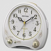 シチズン (CITIZEN) 置き時計 クオーツメロディめざまし時計 滑らかに動く連続秒針 38曲のオーロラサウンドメロディ アラーム アリアカンタービレN