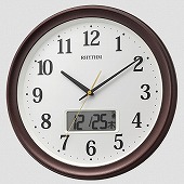 シチズン (CITIZEN) 掛け時計 電波掛時計 カレンダー 温湿度計 2in1 フィットウェーブリブA02
