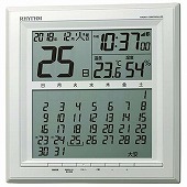 シチズン (CITIZEN) 掛け時計 掛置兼用 電波時計（内蔵スタンド使用） 多機能デジタルカレンダー フィットウェーブカレンダーD205