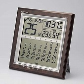 シチズン (CITIZEN) 掛け時計 掛置兼用 マンスリーカレンダーデジタル電波時計 フィットウェーブカレンダーD178