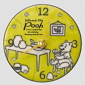 シチズン (CITIZEN) 掛け時計 掛置兼用 イタリア製 陶器 シンプルなラインアートでキャラクターを配置 白地と鮮やかなカラーとのコントラスト Winnie the Pooh/Pottery Clock
