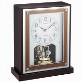 シチズン (CITIZEN) 置き時計 シンプル・スタイリッシュなデザイン 落ち着いた気品 スワロフスキー使用 回転飾り留め飾り付