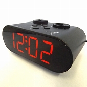 置き時計 目覚まし時計 電波時計 LED スヌーズ USB端子付 スマホ 携帯 充電機能 フォルミア HT-010RC　(CR-HT010RC)