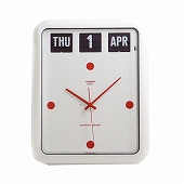 TWEMCO トゥエンコ 掛け時計 パタパタ時計 カレンダー表示 バークレイモデル ホワイト ロータリークロック　(BQ-12)