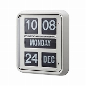 TWEMCO トゥエンコ 掛け時計 パタパタ時計 カレンダー表示 ロータリークロック　(OP-BQ-170WH)
