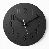 掛け時計 アナログ 木製 マットクロック ブラック 日本製 北欧 おしゃれ シンプル　(YC-YK20-101BK)