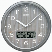 セイコー(SEIKO)  掛け時計 アナログ おやすみ秒針 液晶表示 温湿度計 KX273N