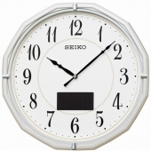 セイコー(SEIKO)  掛け時計 ソーラー アナログ 電波時計 ハイブリッド SF244W