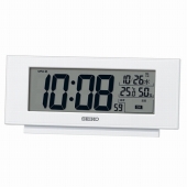 セイコー(SEIKO)  目ざまし時計 電波時計 デジタル カレンダー温度計 湿度計 スヌーズ SQ794W