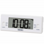 セイコー(SEIKO)  目覚まし時計 デジタル 電波時計 カレンダー スヌーズ 温度計 湿度計 SQ321W