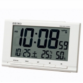 セイコー(SEIKO)  目覚まし時計 デジタル スヌーズ 電波時計 温度計 湿度計 SQ789W