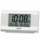 セイコー(SEIKO)  目覚まし時計 デジタル スヌーズ 音量切替 電波時計 温湿度計 SQ791W