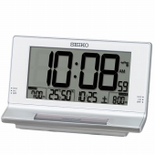 セイコー(SEIKO)  目覚まし時計 デジタル 電波時計 カレンダー スヌーズ 温度計 湿度計 SQ322S