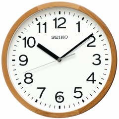 セイコー(SEIKO)  掛け時計 アナログ 電波時計 木枠 スイープ秒針 スタンダード KX249B