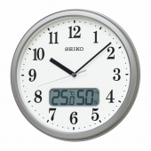 セイコー(SEIKO)  掛け時計 アナログ 電波時計 温度計 湿度計 液晶表示 KX244S