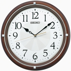 セイコー(SEIKO)  掛け時計 アナログ 電波時計 木枠 スイープ秒針 スタンダード KX265B
