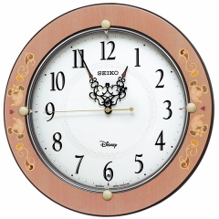 セイコー(SEIKO) 掛け時計 キャラクター時計 アナログ 木枠 スイープ秒針 大人 ディズニー ミッキー ミニー FS511P