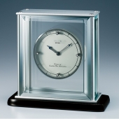 セイコー(SEIKO)  DECOR 置き時計 アナログ 金属枠 黒大理石 プラチナ 日本製 AZ755S