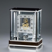 セイコー(SEIKO)  DECOR デコール 置き時計 アナログ スケルトン 黒大理石 回転飾り 日本製 AZ752S